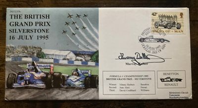 Formula 1 Commentator legend Murray Walker signed rare 1995 British GP RAF cover. Numbered 29 