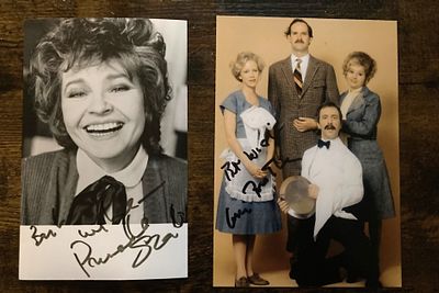 Fawlty Towers Prunella Scales Sybil Connie Booth Polly signed 6 x 4 inch photos. Single Vendor 