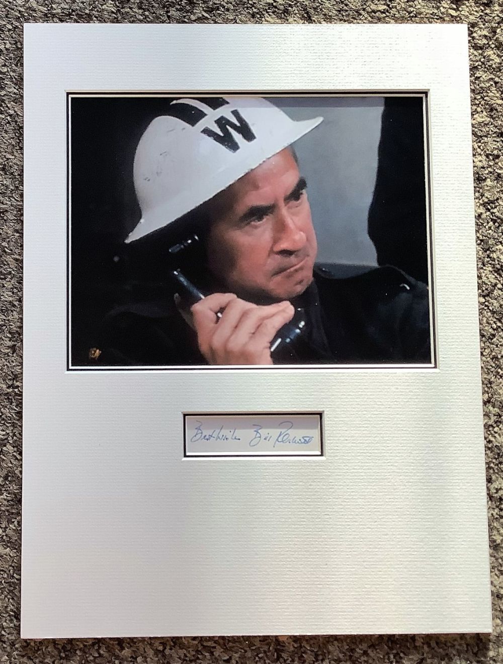Lot 162: Bill Pertwee 14x12 Dads Army mounted signature piece....
