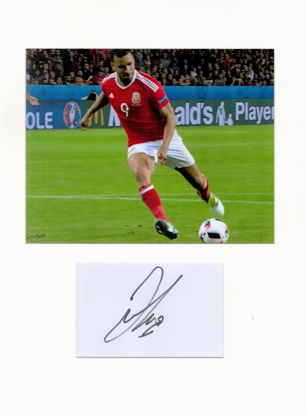 Lot 169: Football Hal Robson Kanu 16x12 overall Wales mounted...