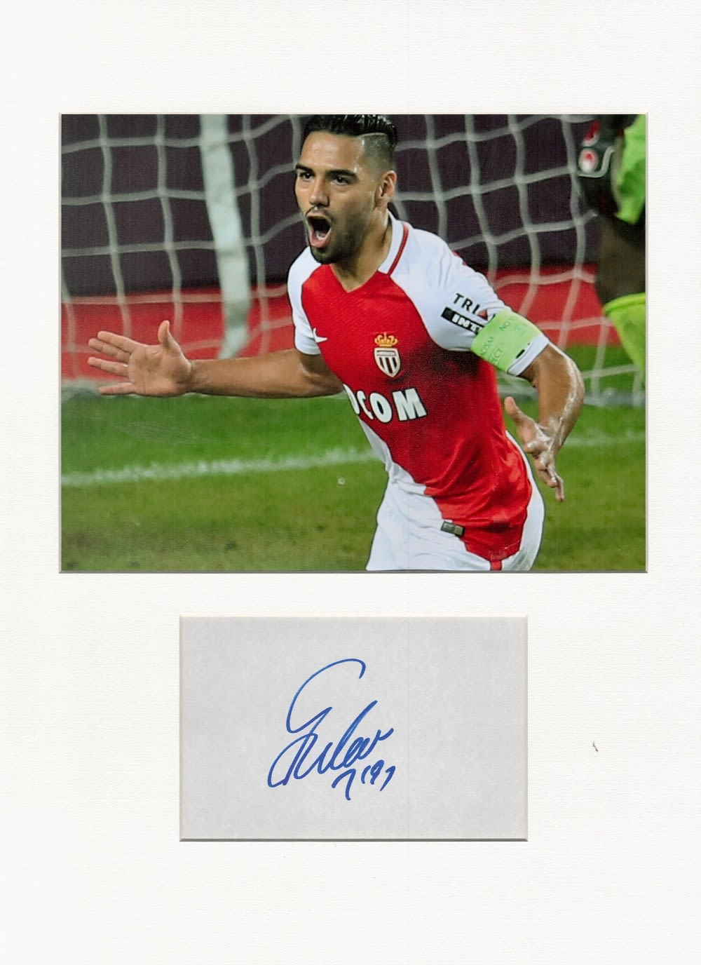 Lot 181: Football Radamel Falcao 16x12 overall Monaco mounted signature...