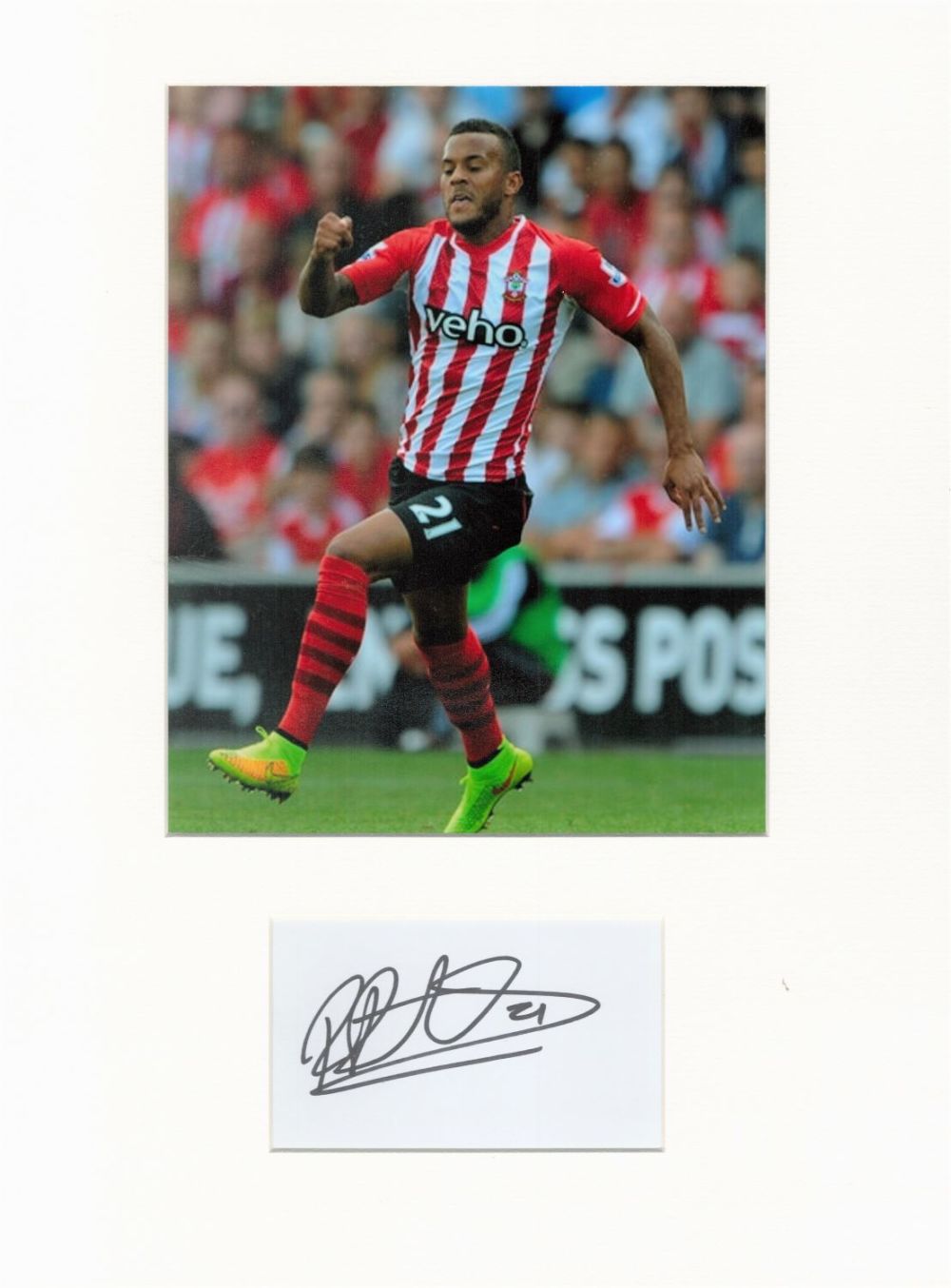Lot 186: Football Ryan Bertrand 16x12 overall Southampton mounted signature...