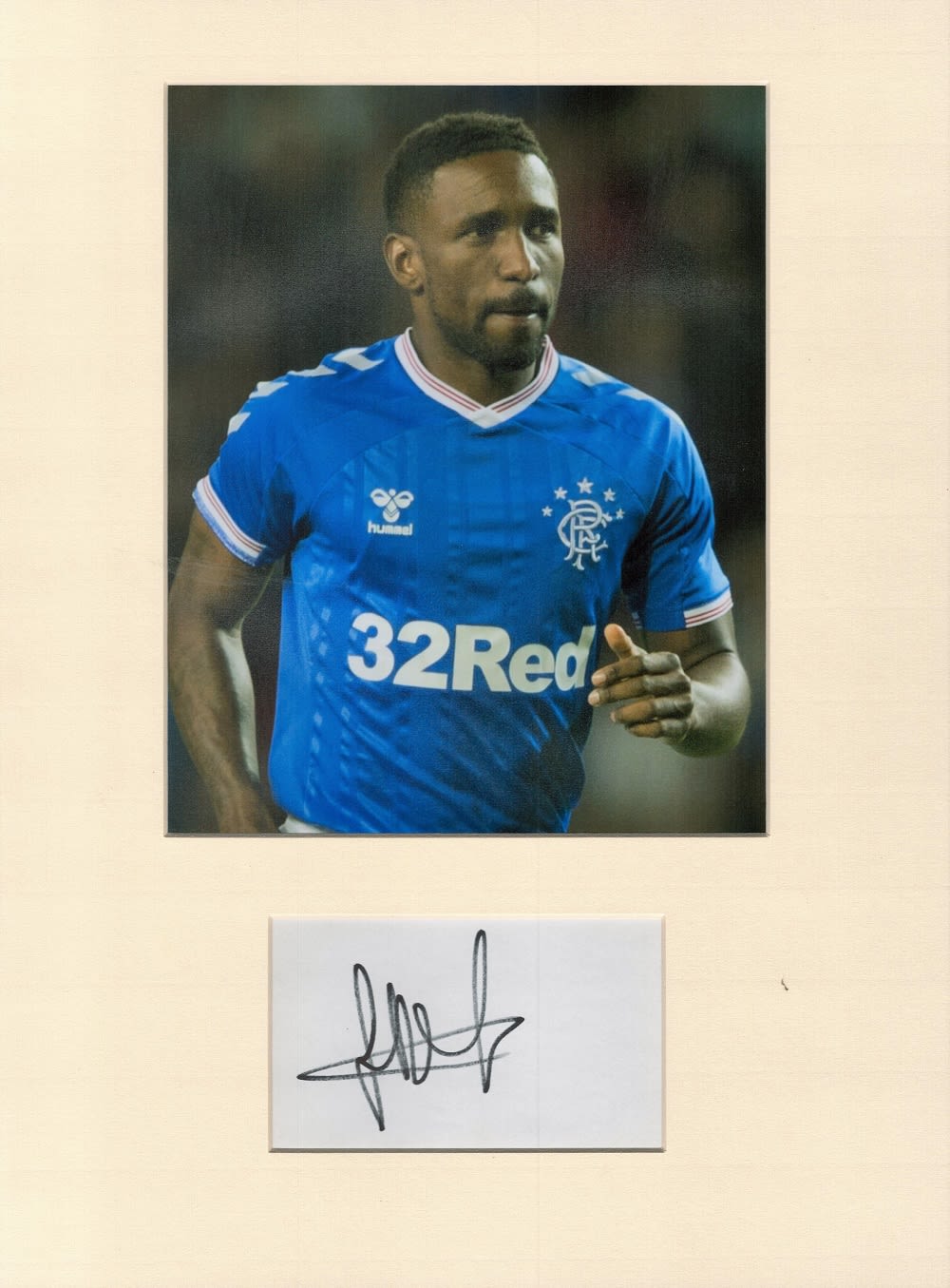 Lot 190: Football Jermaine Defoe 16x12 overall Rangers mounted signature...