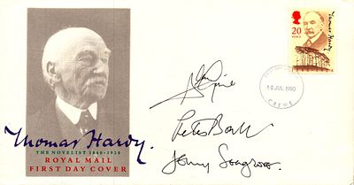 Adam Garcia, Peter Bowles & Jenny Seagrave signed Thomas Hardy The Novelist 1840-1928 FDC.