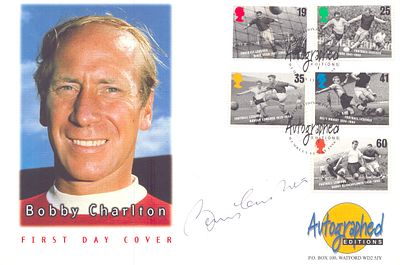 Bobby Charlton signed Wembley May 1996 FDC.