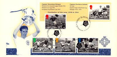 Danny Blanchflower Tottenham FDC, unsigned.