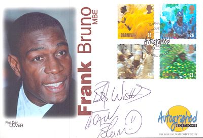 Frank Bruno signed Notting Hill FDC.