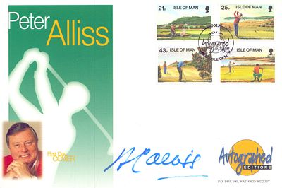 Peter Alliss signed Isle of Man 1997 FDC.
