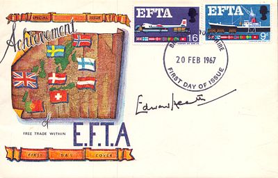 Edward Heath signed Connoisseur FDC with Kingston upon Thames FDC.