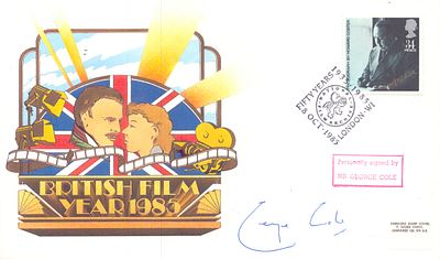 George Cole signed British Film Year 1985 FDC.