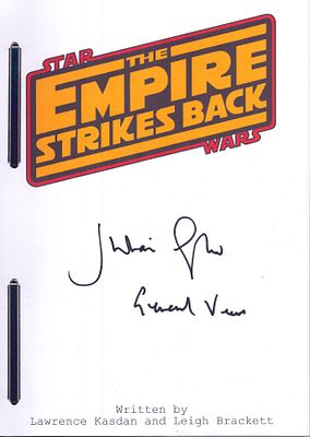 Julian Glover Signed Star Wars; The Empire Strikes Back Full script.