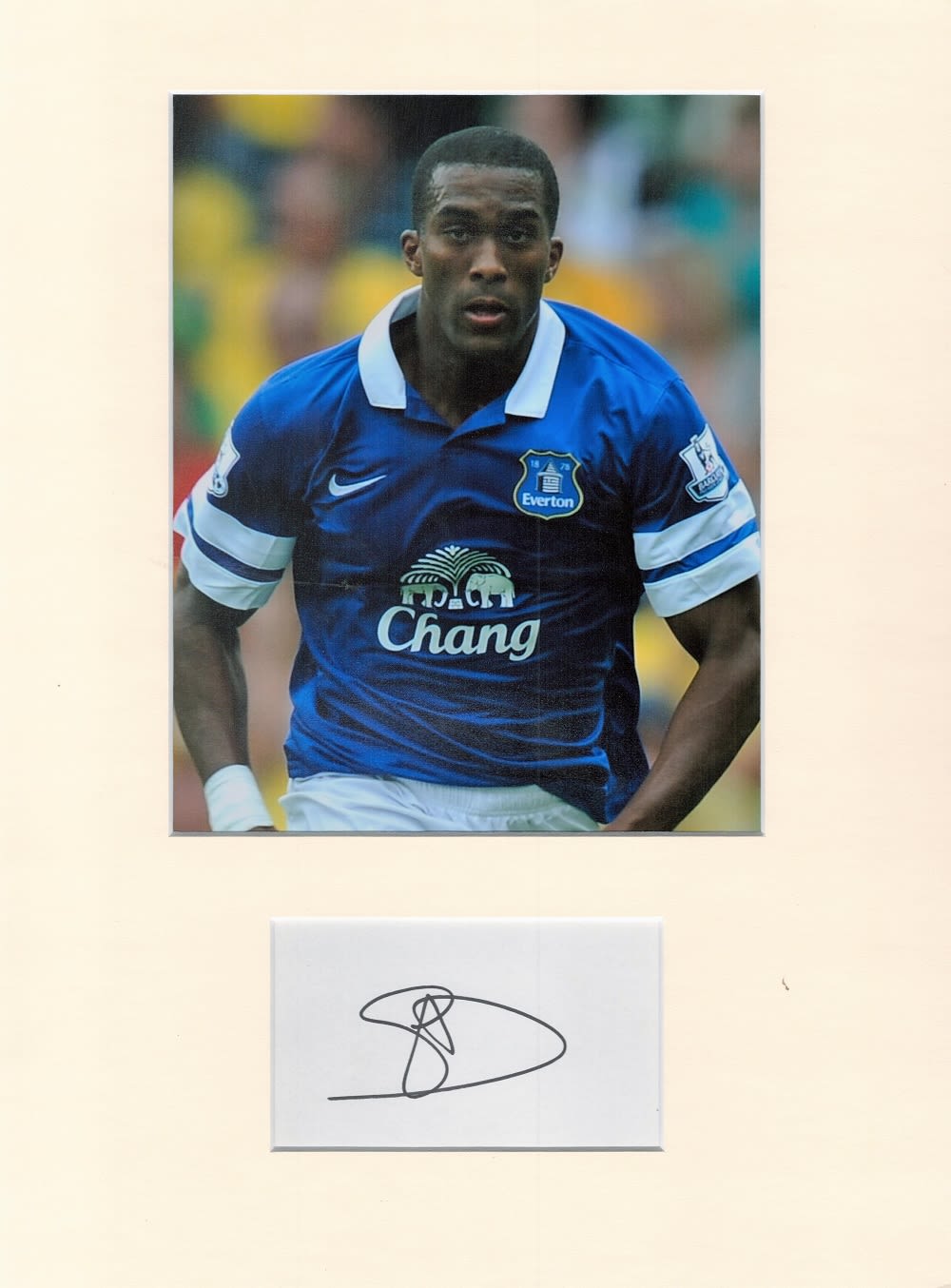 Lot 196: Football Sylvain Distin 16x12 overall Everton mounted signature...