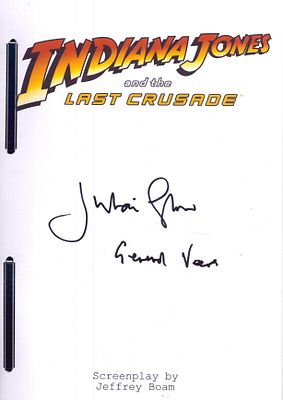 Julian Glover Signed Indiana Jones and the last Crusade Full Script.