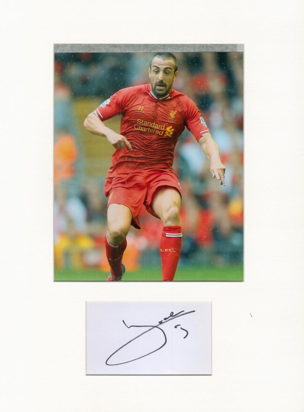 Lot 198: Football José Enrique 16x12 overall Liverpool mounted signature...