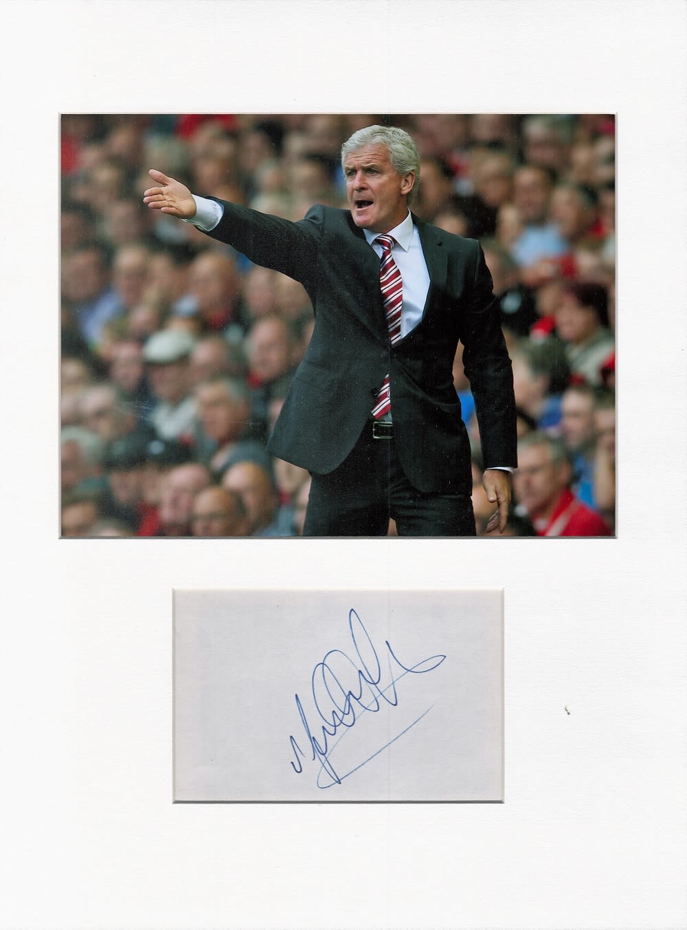 Lot 202: Football Mark Hughes 16x12 overall Stoke City mounted...
