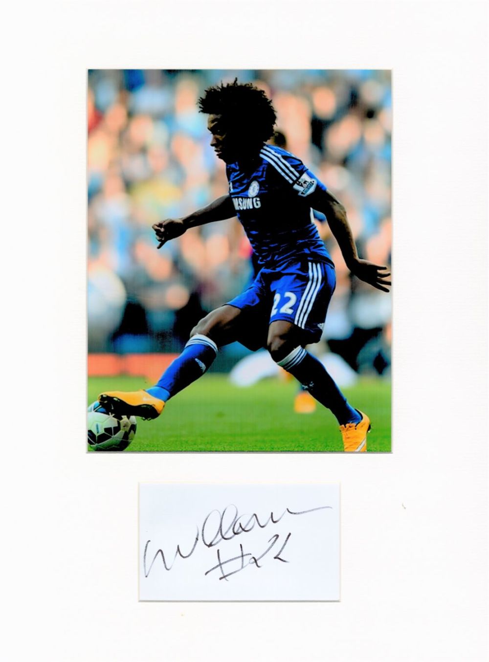 Lot 212: Football Willian 16x12 overall Chelsea mounted signature piece...