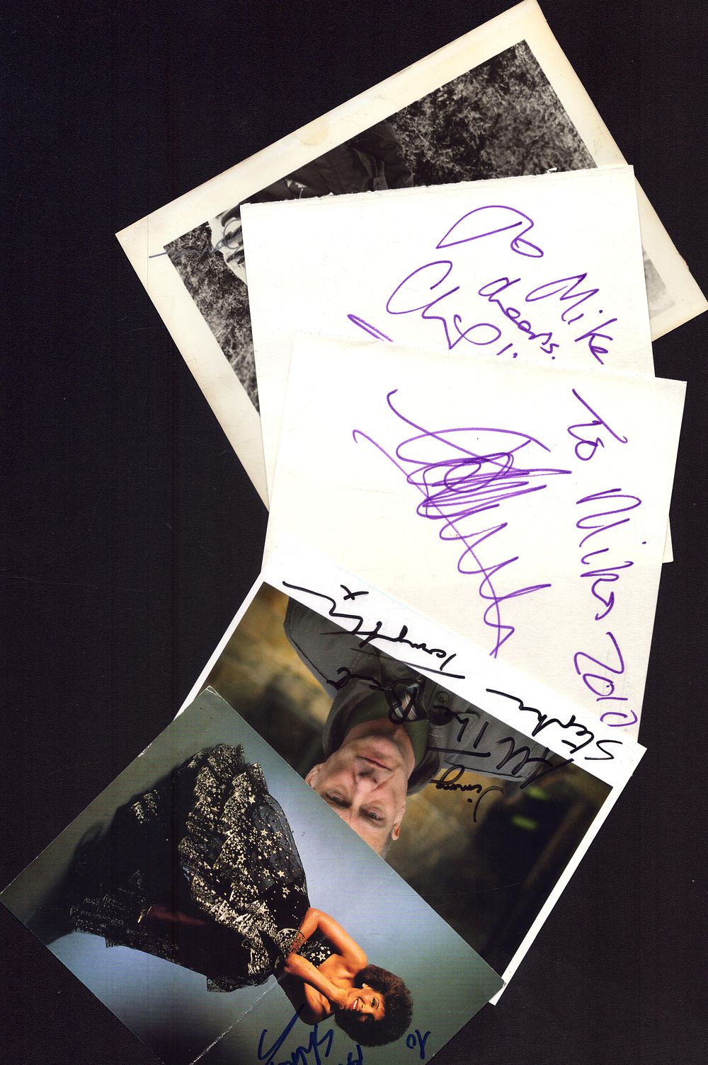 Lot 239: Entertainment collection signed, including Stephen Tomkinson, Shirley Bassey...