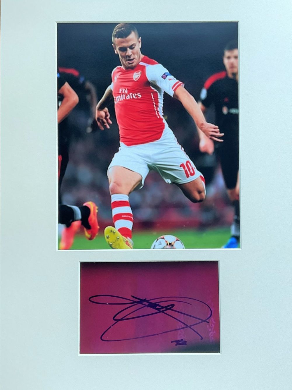 Lot 217: Football Jack Wilshire 16x12 overall Arsenal mounted signature...