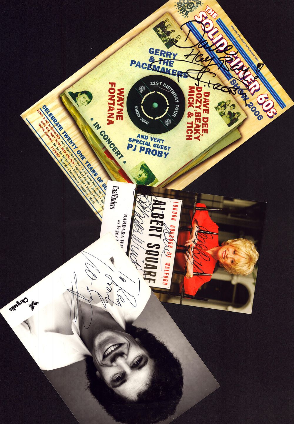 Lot 245: Entertainment collection signed, Barbra Windsor, Leo Sayer including...