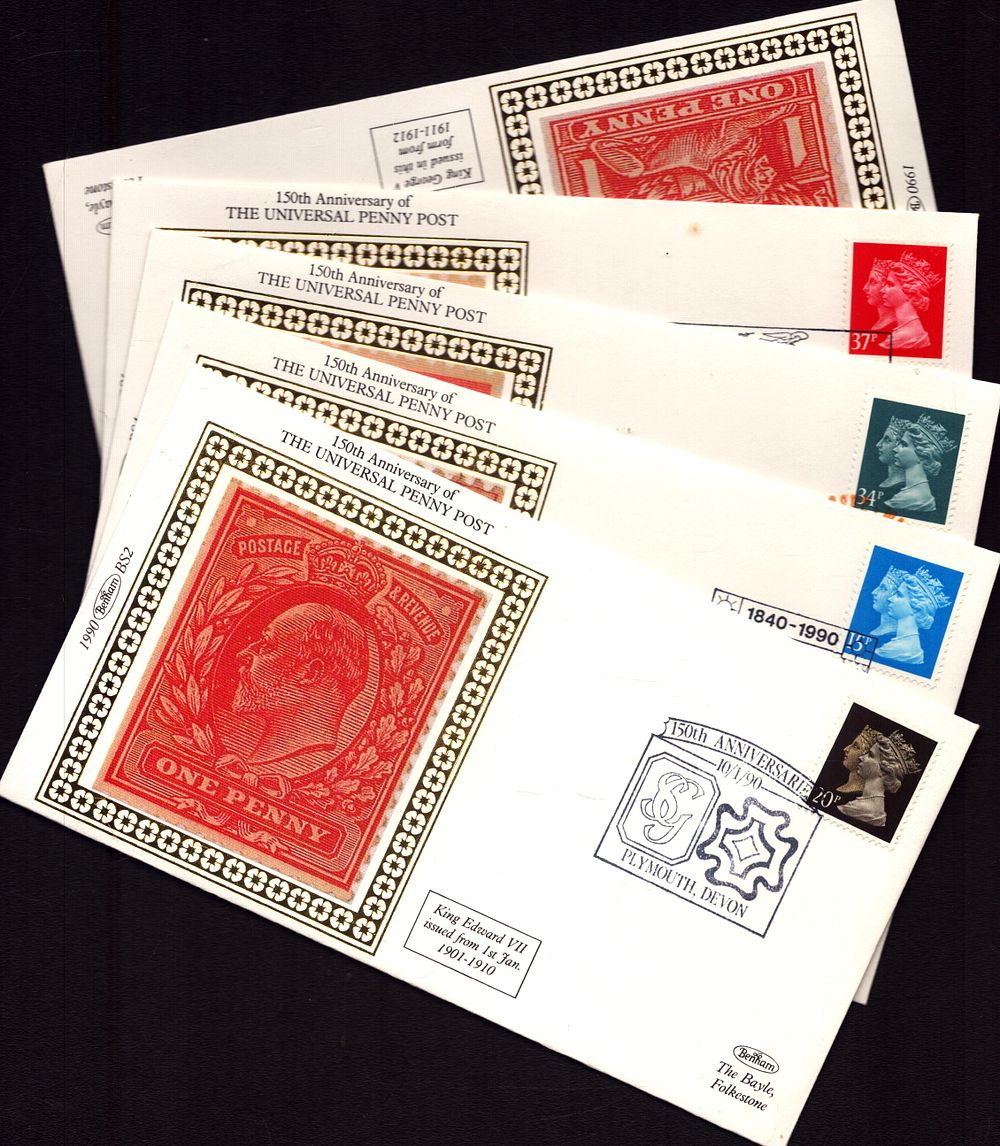 Lot 247: 150th Anniversary of the Universal Penny Post, unsigned...