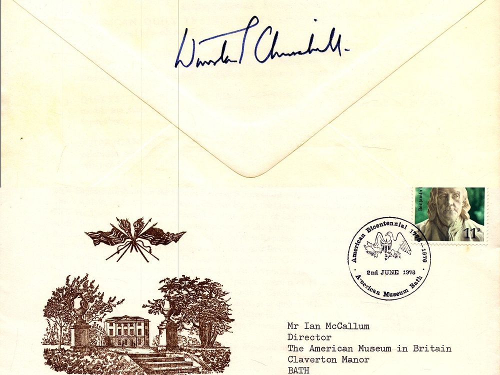 Lot 248: Winston Churchill, Grandson Signed, The American Museum Claverton...