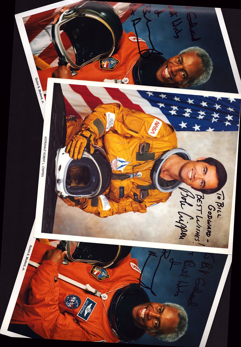 Lot 409: NASA Guion S Bluford Jr. and Robert Crippen...
