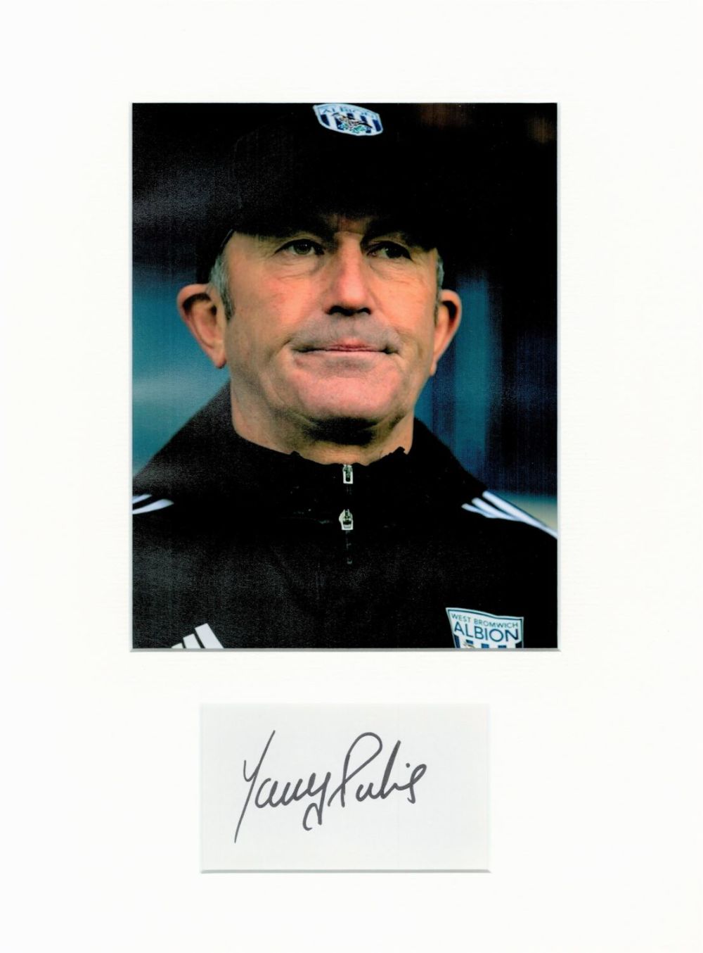 Lot 235: Football Tony Pulis 16x12 overall West Brom mounted...