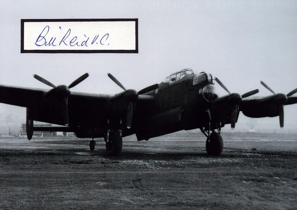 Lot 554: Bill Reid VC signed black and White picture...