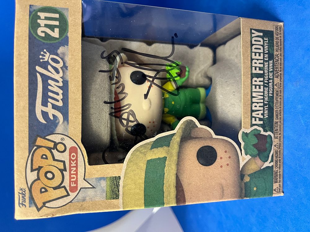 Lot 558: Jeremy Clarkson signed Farmer Freddy Funko Pop No...
