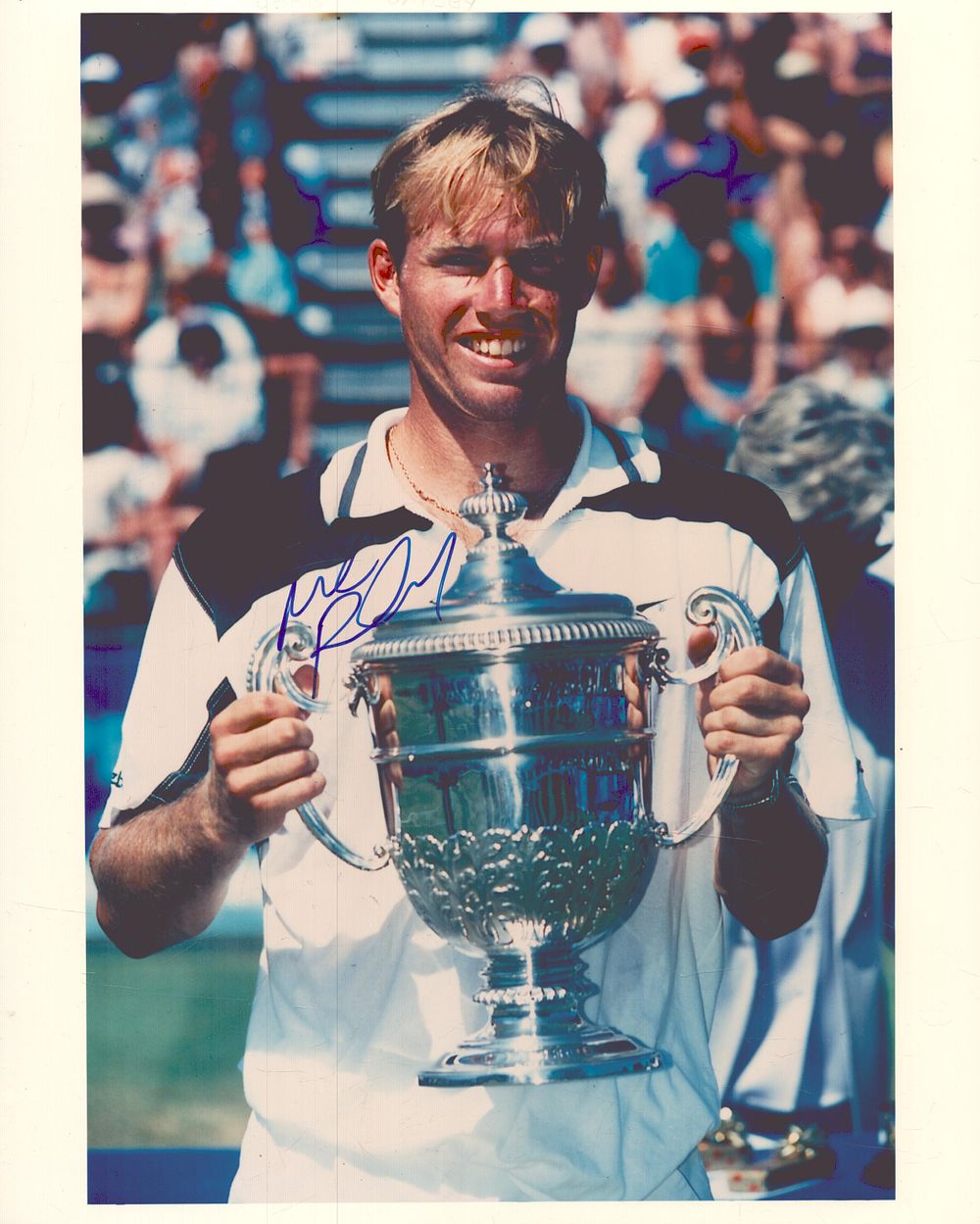 Lot 606: MARK PETCHEY signed Tennis 8x10 Photo.