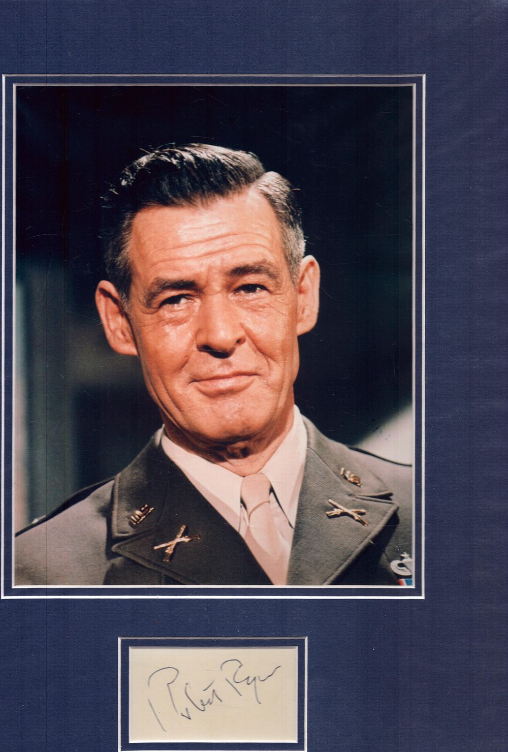 Lot 640: ROBERT RYAN (1909-1973) Actor signed Album Page with...