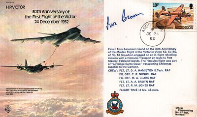 Ivor Broom signed FDC RAF B43 H.P.Victor 30th Anniversary of the First Flight of the Victor 24 
