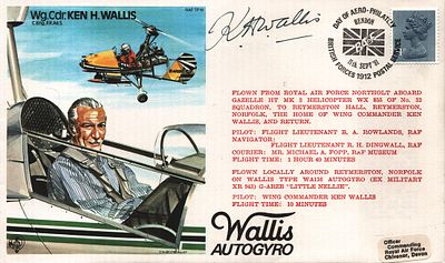 Ken Wallis Pilot signed FDC Wing commander RAF TP19 Single stamp plus Single post marked 11th 