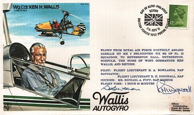 B. A. Rowlands Pilot: Flt LT & R.H. Dingwall Navigator flt LT multi signed FDC RAF TP19 Wg. 