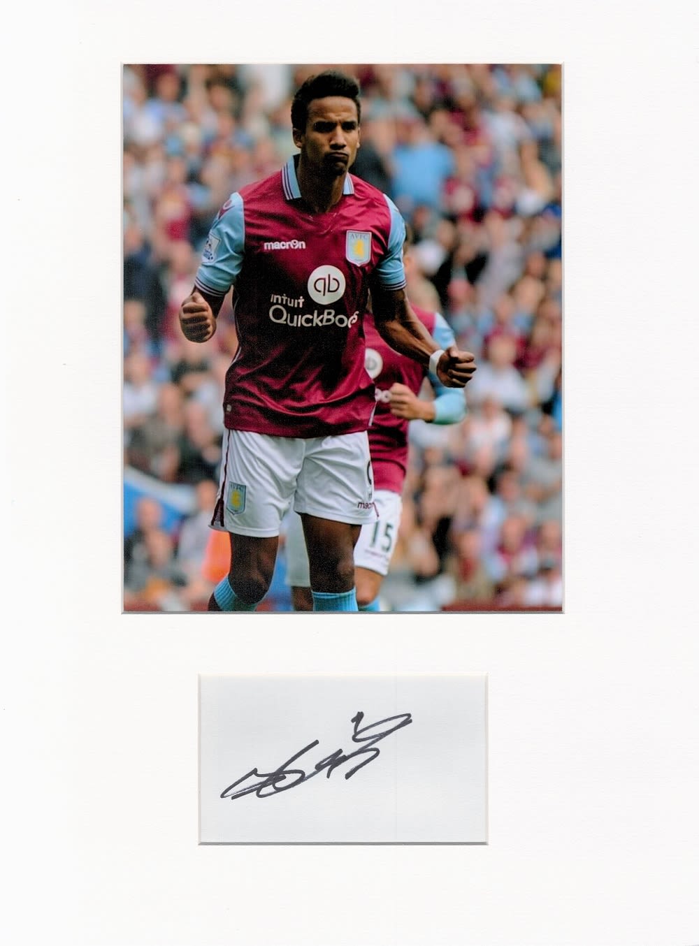 Lot 269: Football Scott Sinclair 16x12 overall Aston Villa mounted...