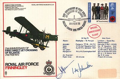 I.M Johnson, Cpt Flt Lt & M J Jamieson Pilot: Fg Off Multi signed FDC SC20 21st Anniversary of 