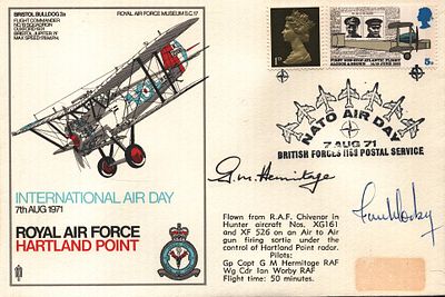 G. M. Hermitage Gp Capt & Ian Worby Wg Cdr Multi signed FDC SC17 International Air Day 7th Aug 