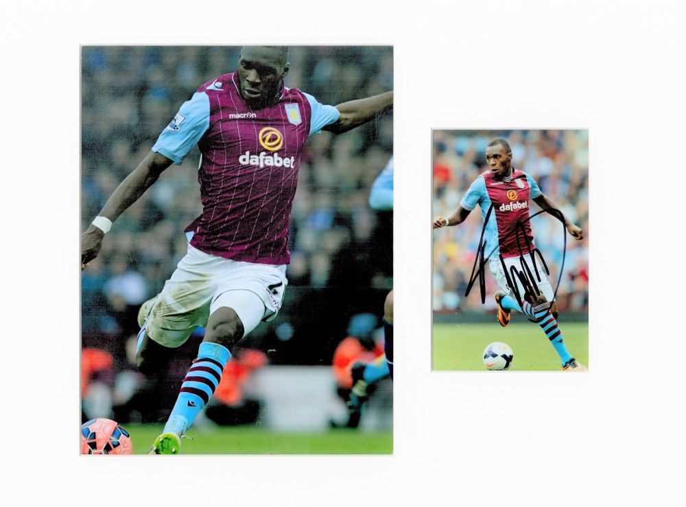 Lot 272: Football Christian Benteke 16x12 overall Aston Villa mounted...