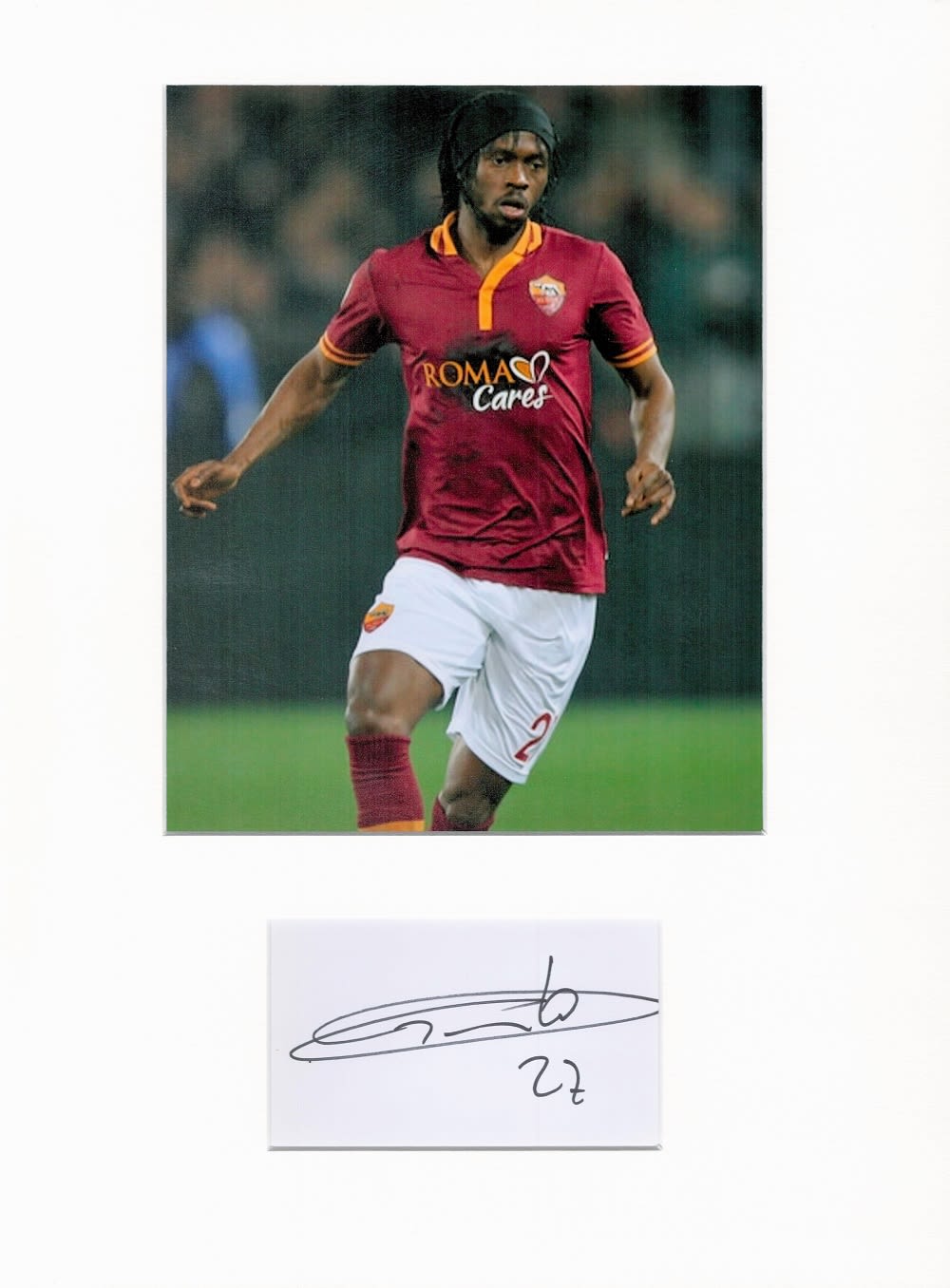 Lot 284: Football Gervinho 16x12 overall Roma mounted signature piece....