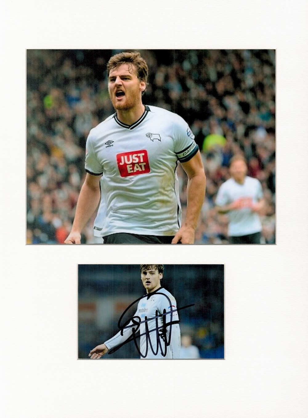 Lot 286: Football Chris Martin 16x12 overall Derby County mounted...