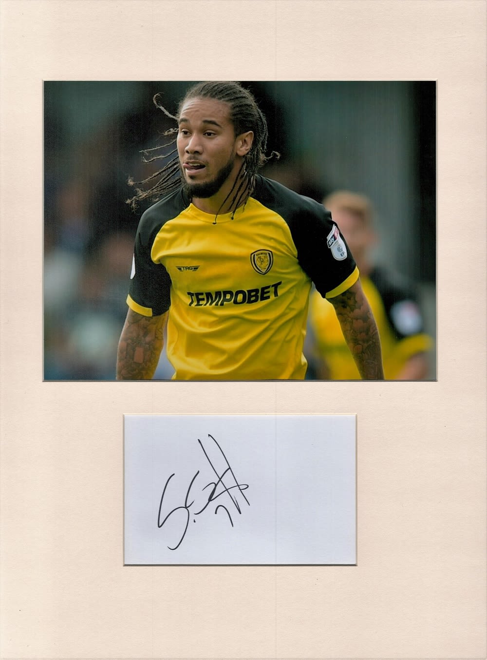 Lot 293: Football Sean Scannell 16x12 overall Burton Albion mounted...