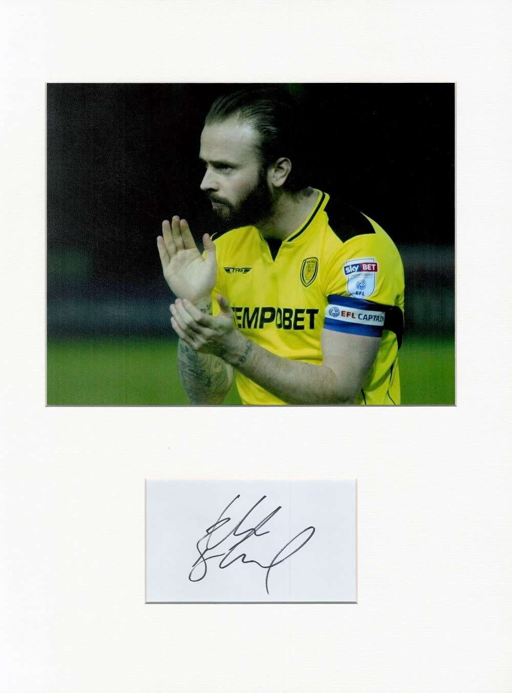 Lot 297: Football John Brayford 16x12 overall Burton Albion mounted...