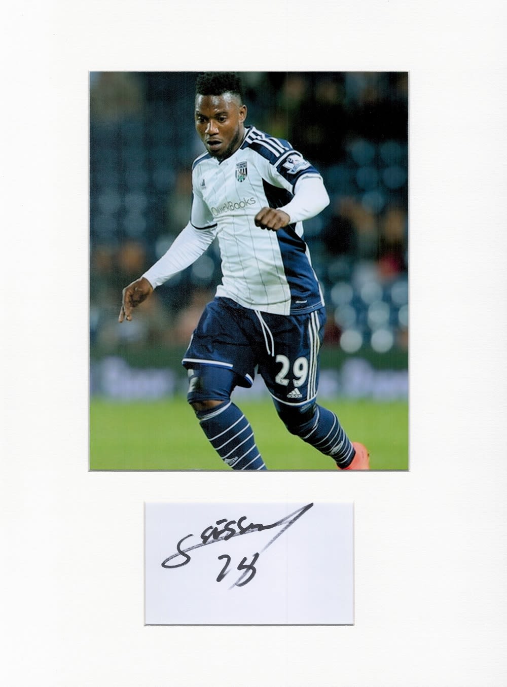 Lot 300: Football Stéphane Sessegnon 16x12 overall West Brom mounted...