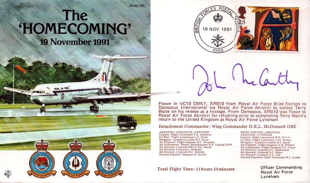Lot 368: John McCarthy signed cover JS AC55 The Home...