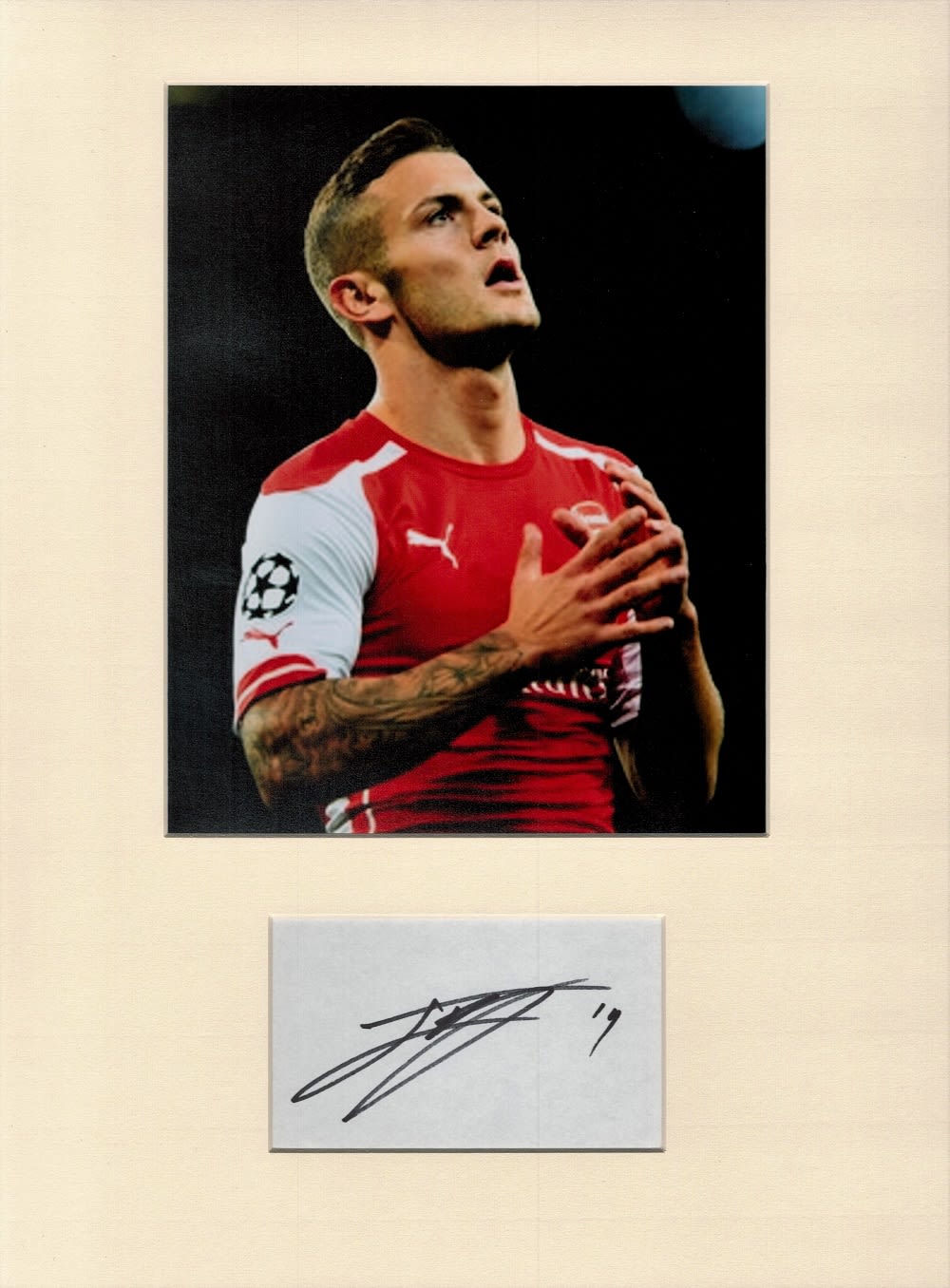 Lot 303: Football Jack Wilshire 16x12 overall Arsenal mounted signature...
