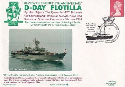 Review of the 50th Anniv D - Day Flotilla Polish Ship Wodnik. 5th June 1994 Spithead Portsmouth 