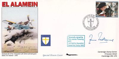 50th Anniv Battle of El Alamein Signed by T S Pickering Battle of Britain Desert Pilot. 23 Oct 
