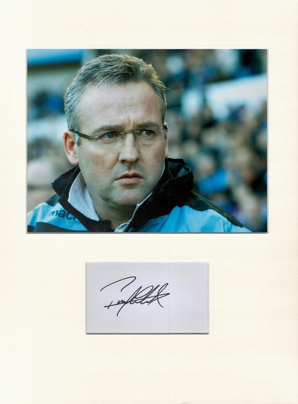 Lot 311: Football Paul Lambert 16x12 overall Aston Villa mounted...