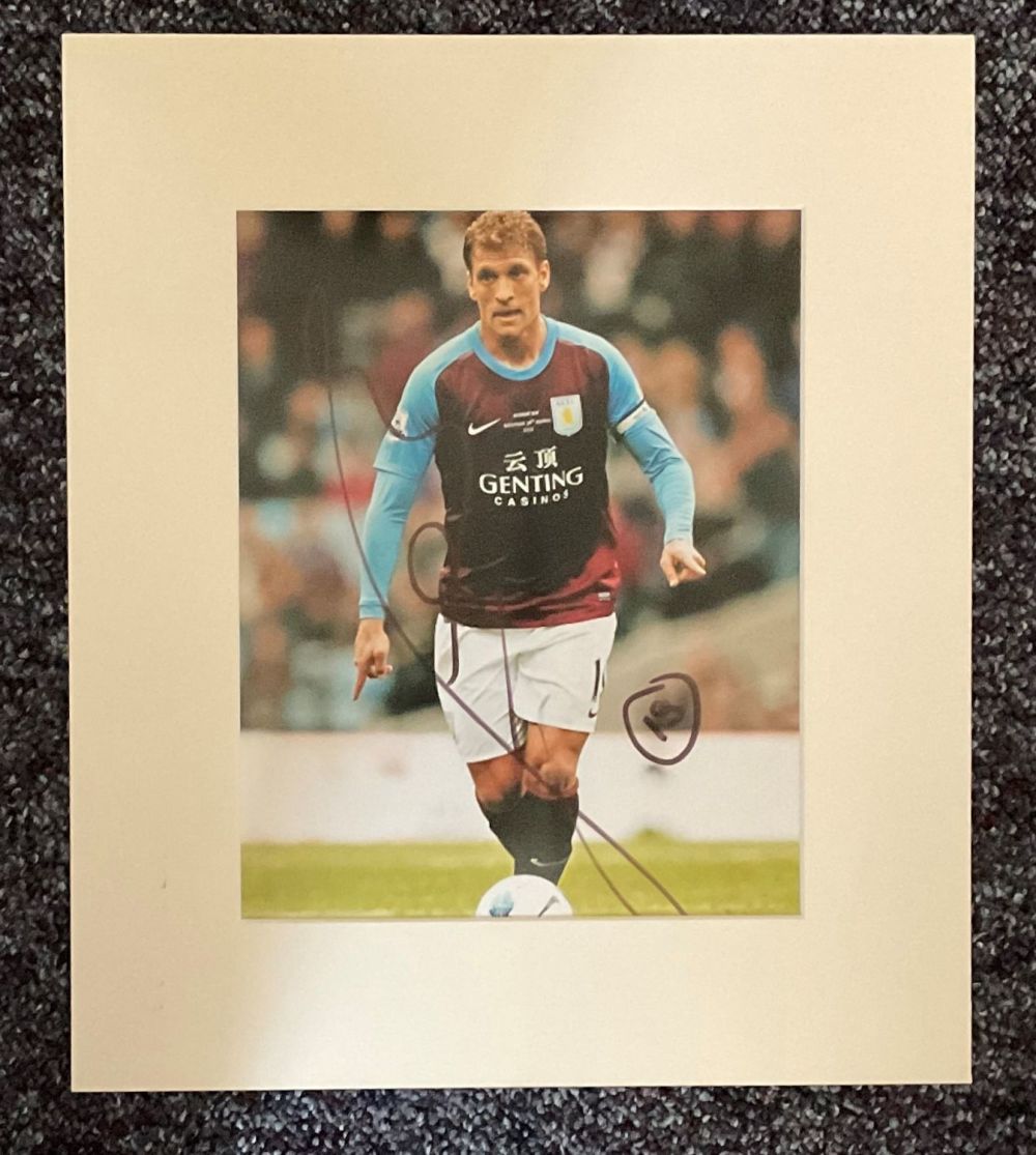 Lot 320: Football Stiliyan Petrov signed 14x12 mounted Aston Villa...