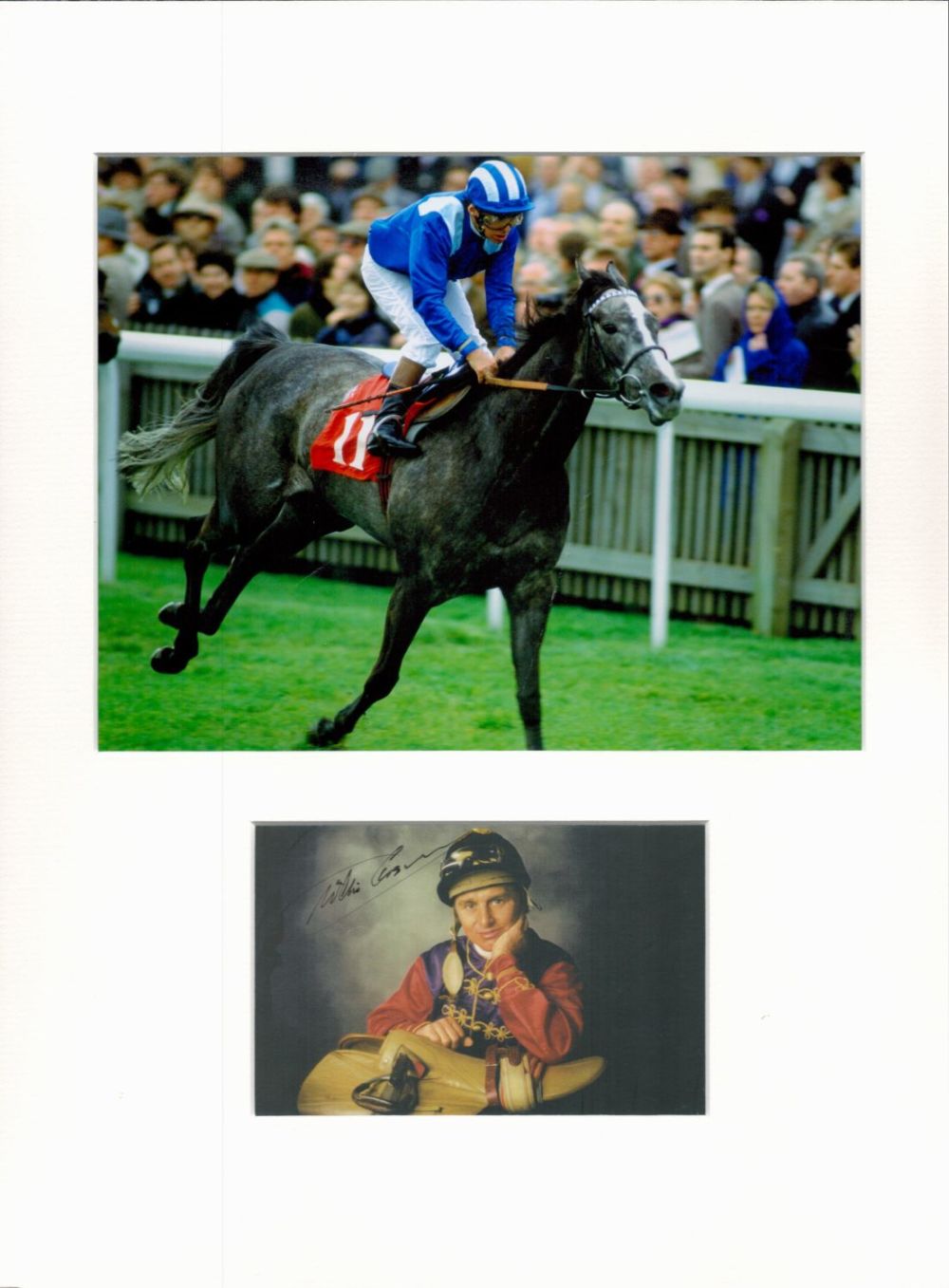 Lot 334: Horse Racing Willie Carson 16x12 overall mounted signature...